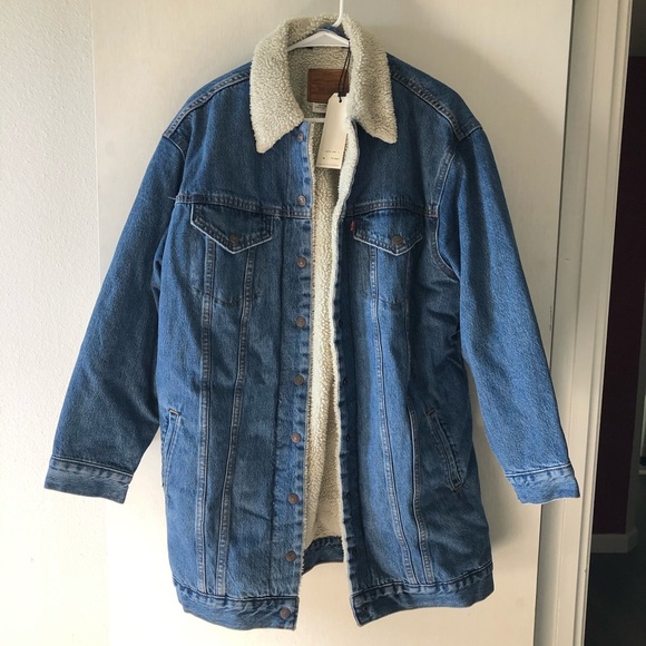 levi's longline sherpa jacket